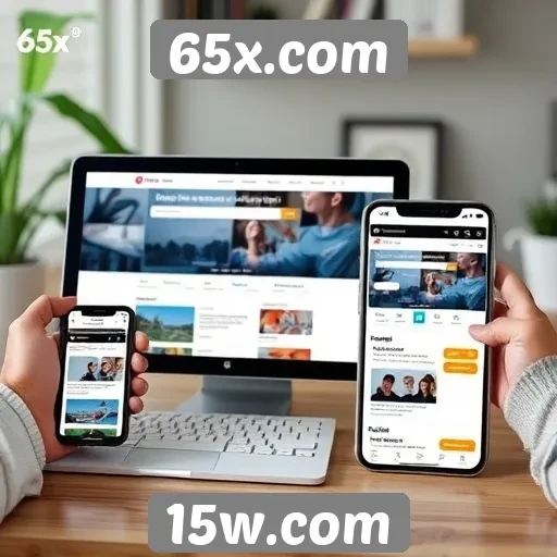 Experiência do usuário no 65x.com em diferentes dispositivos